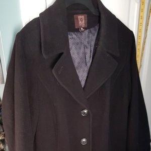 Black Long Anne Klein Dress Coat